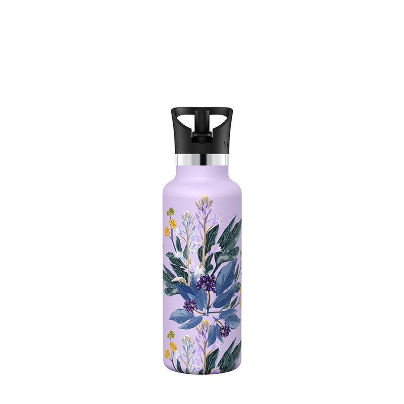 Floral, Ultra-Light With Straw Lid, 17OZ / 500ML
