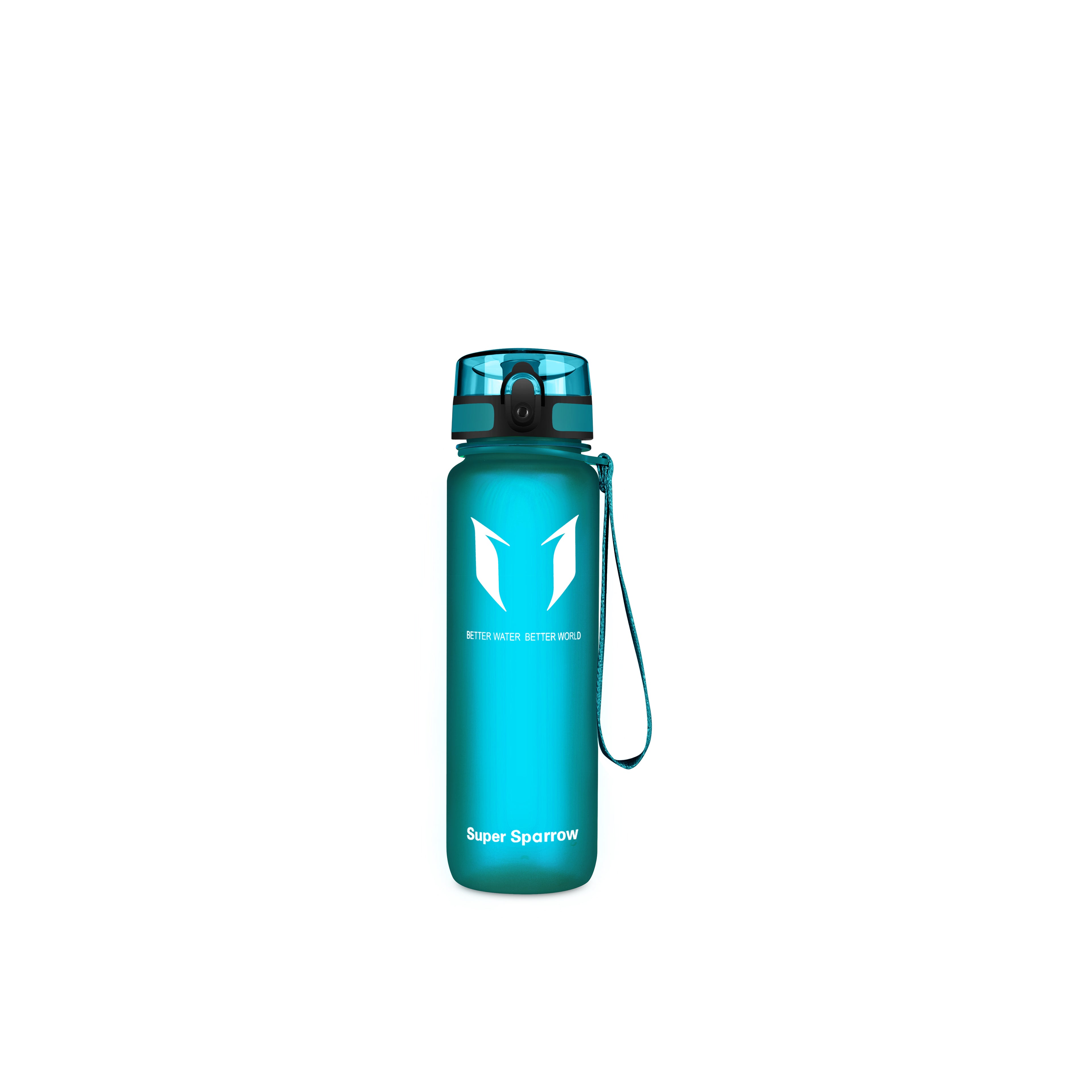 Super Sparrow Sports Water Bottle - 500ml - Non-Toxic BPA Free &  Eco-Friendly Tritan Co-Polyester Plastic (Bright-Sea Glass, 500ml-17oz)