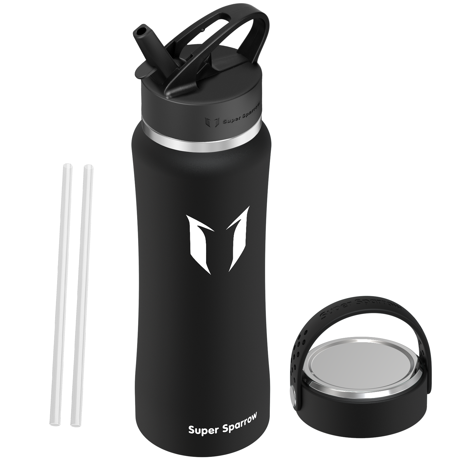 Wide Mouth Stainless Steel Water Bottle with Straw Lid, 32OZ / 1000ML