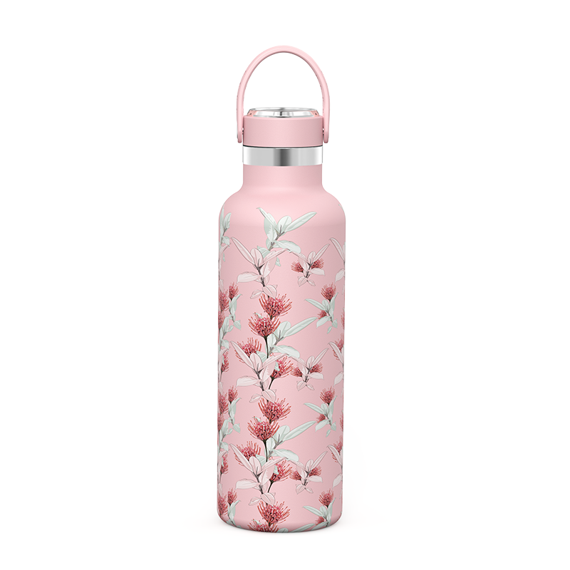 Botella para Agua de Acero Inoxidable Aislante - Pink Flowers