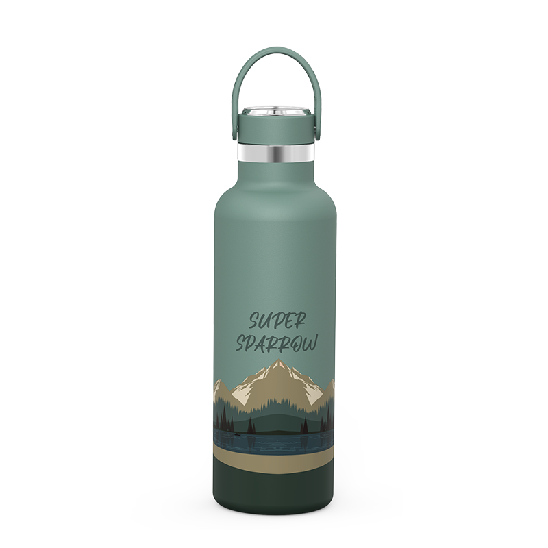 Super Sparrow 750ml To-Go Stainless Steel Water Bottle, Apple Green